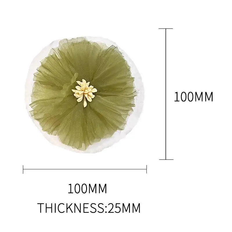 3D Ribbon Flower Velvet Powder Puff | Dual-Sided Fluffy