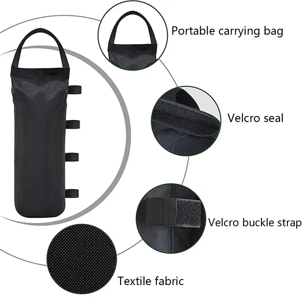 4-Pack Tent Sandbags 600D Oxford Waterproof Gazebo Weight Bags Tent Sandbag Weights Peaceful Pleasures Health and Wellness