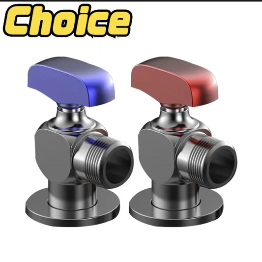 All-Copper Ball Core Angle Valve G1/2 Hot & Cold Triangle Valve Copper Ball Valve Peaceful Pleasures Health and Wellness