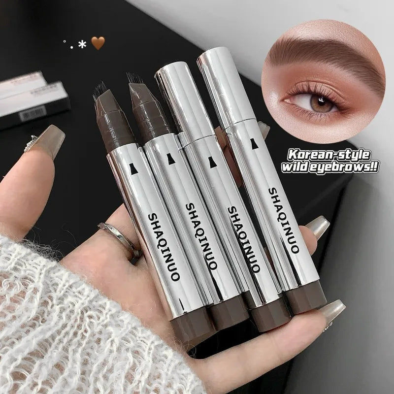 Waterproof Eyebrow Pen | Multi-Tip Hair-Like Strokes | 2 Colors
