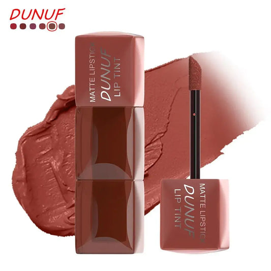 DUNUF Velvet Matte Lip Gloss – Waterproof, Hydrating, 6 Shades Matte Lip Gloss Oasis Select