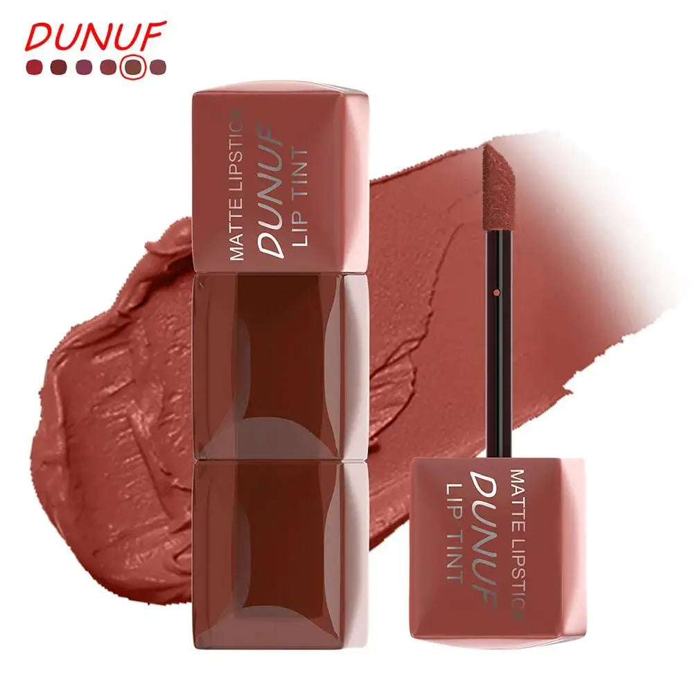 DUNUF 6-Piece Velvet Matte Liquid Lipstick Set – Waterproof Lip