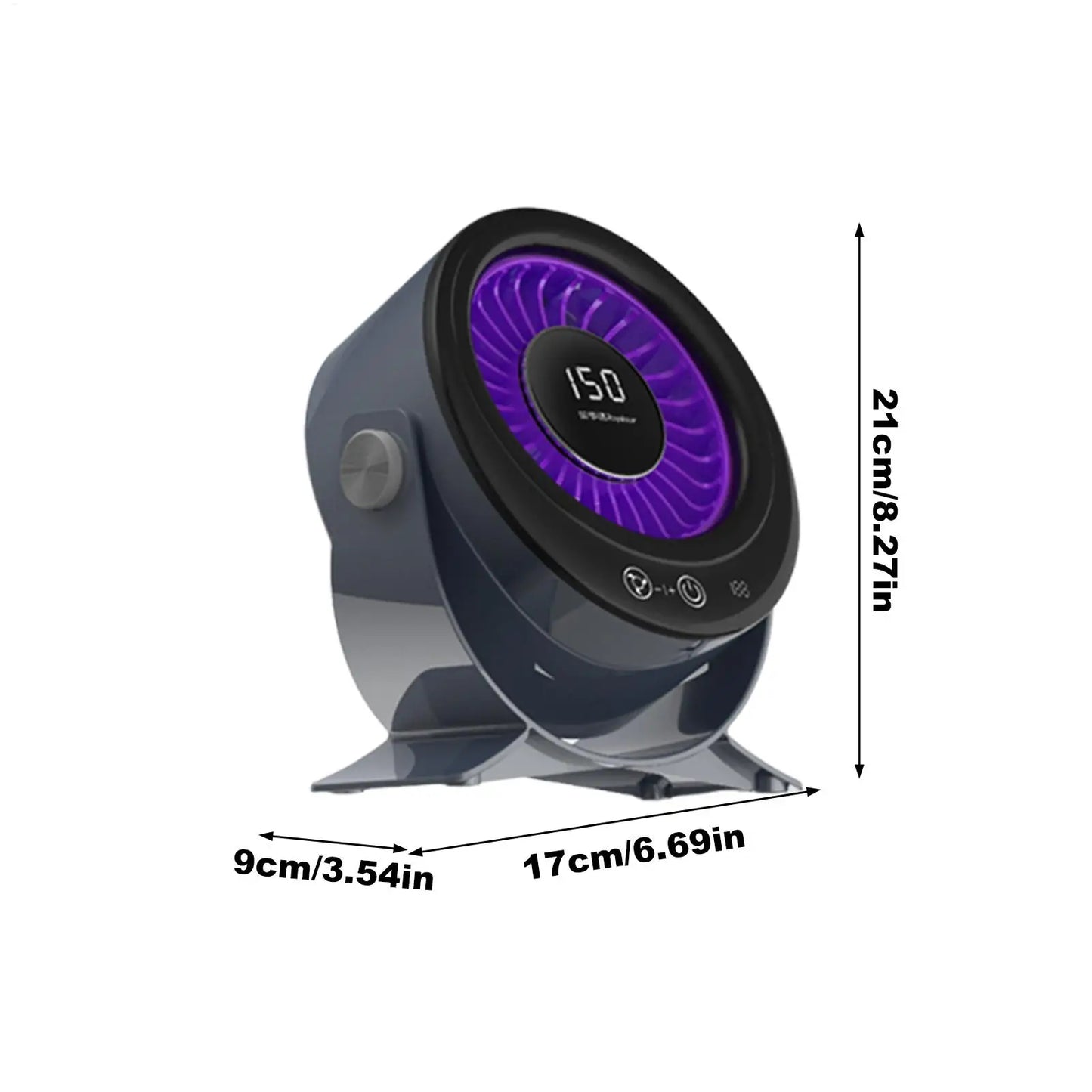 Rechargeable Desk Fan | 150-Speed Digital Display, Low Noise