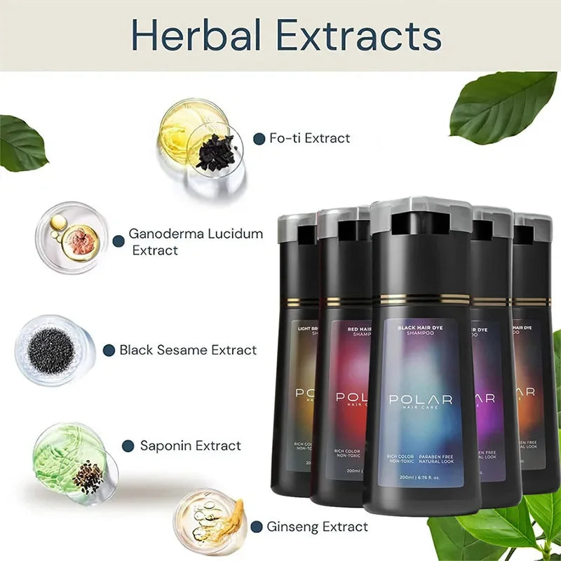 Easy To Operate Fast Hair Dye Shampoo Quick Color Change Hair Dye Products Natural Plant Gray Hair Covering Hair Care Products Peaceful Pleasures Health and Wellness