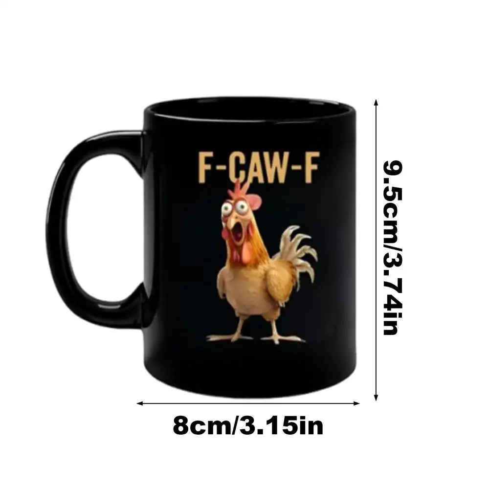 Funny Chicken Ceramic Coffee Mug – Farmhouse Novelty Gift 11oz