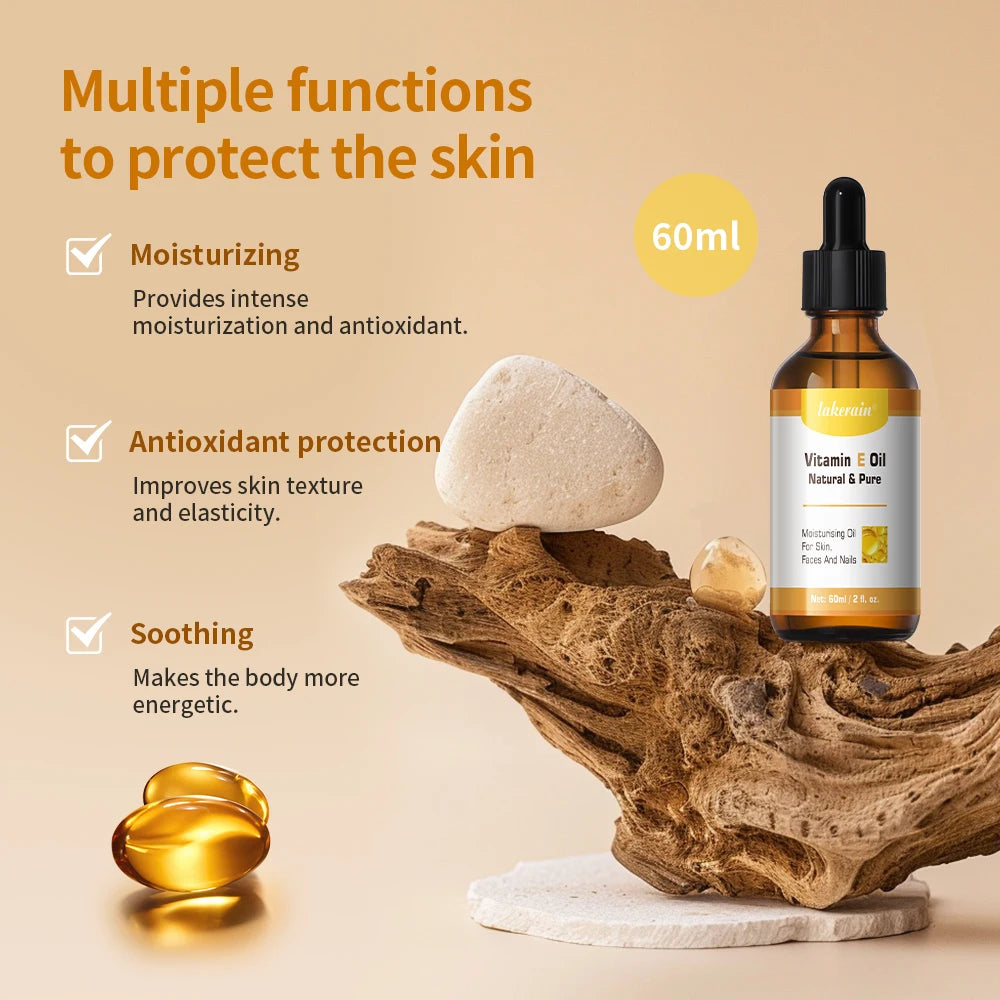 Vitamin E Face Oil Skin Care Deep Repairing Anti Wrinkles Whitening Face Enhance Skin Elasticity Facial Care Essencial Oil Peaceful Pleasures Health and Wellness