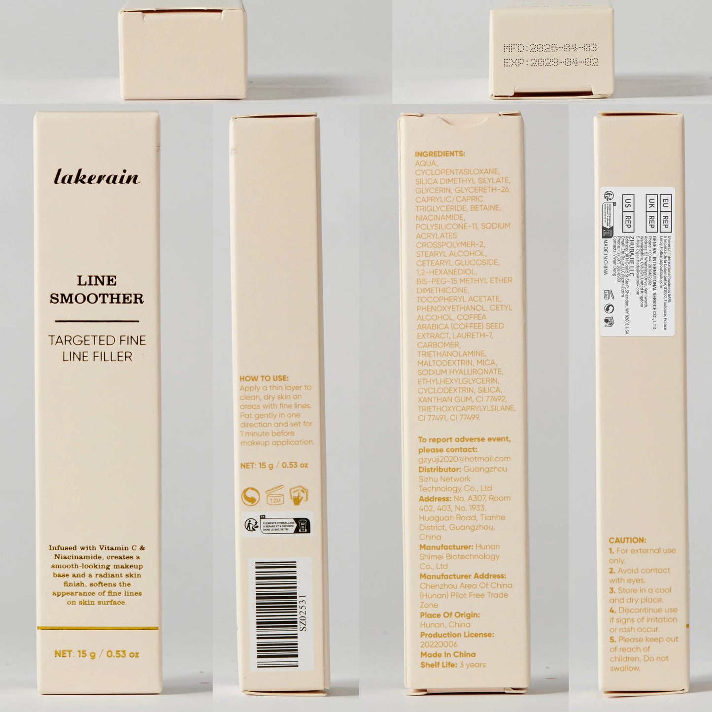 Instantly Softens Fine Lines Pore Minimizer & Line Smoother Tinted Primer Blurring Fine Lines Face Primer Makeup Base Peaceful Pleasures Health and Wellness 2pcs
