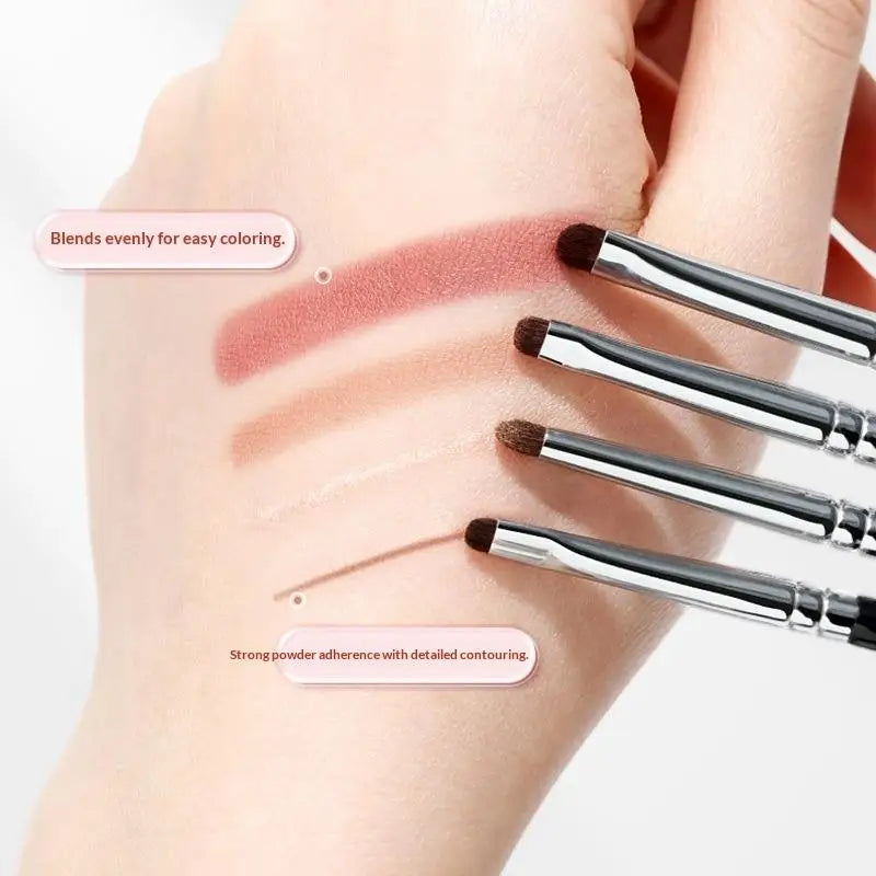 4pc Precision Eyeshadow Brush Set – Soft Horsehair Makeup