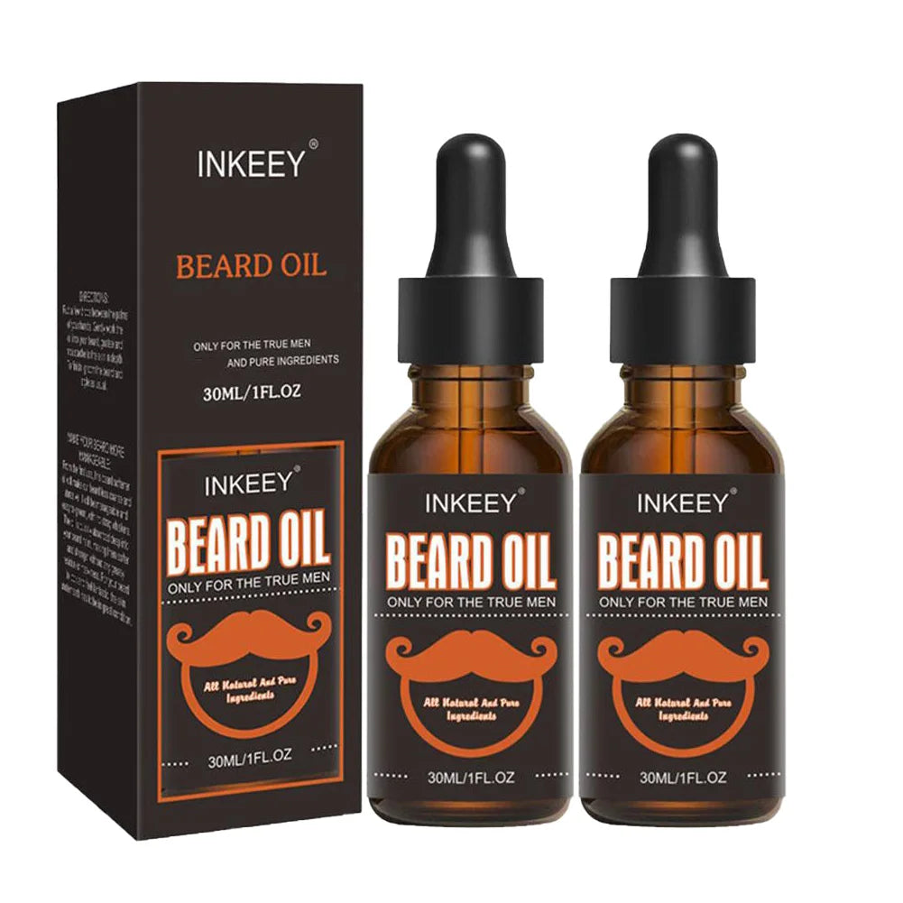 2PCS Beard Care Oil For Men Natural Organic Beard Care Fast Shine Soften Beard Strengthens Mustaches Smooth Nourishing Hair Care Peaceful Pleasures Health and Wellness