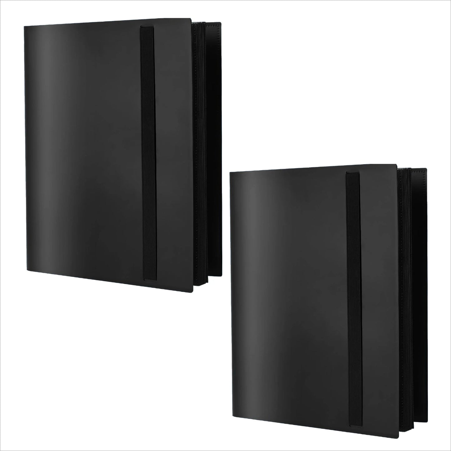 Card Binder 9-Pockets Trading Card Collector Holder Kpop Idol Photo Albums Portable Storage Case for TCG & Sports Game Cards Peaceful Pleasures Health and Wellness Black 2 pack