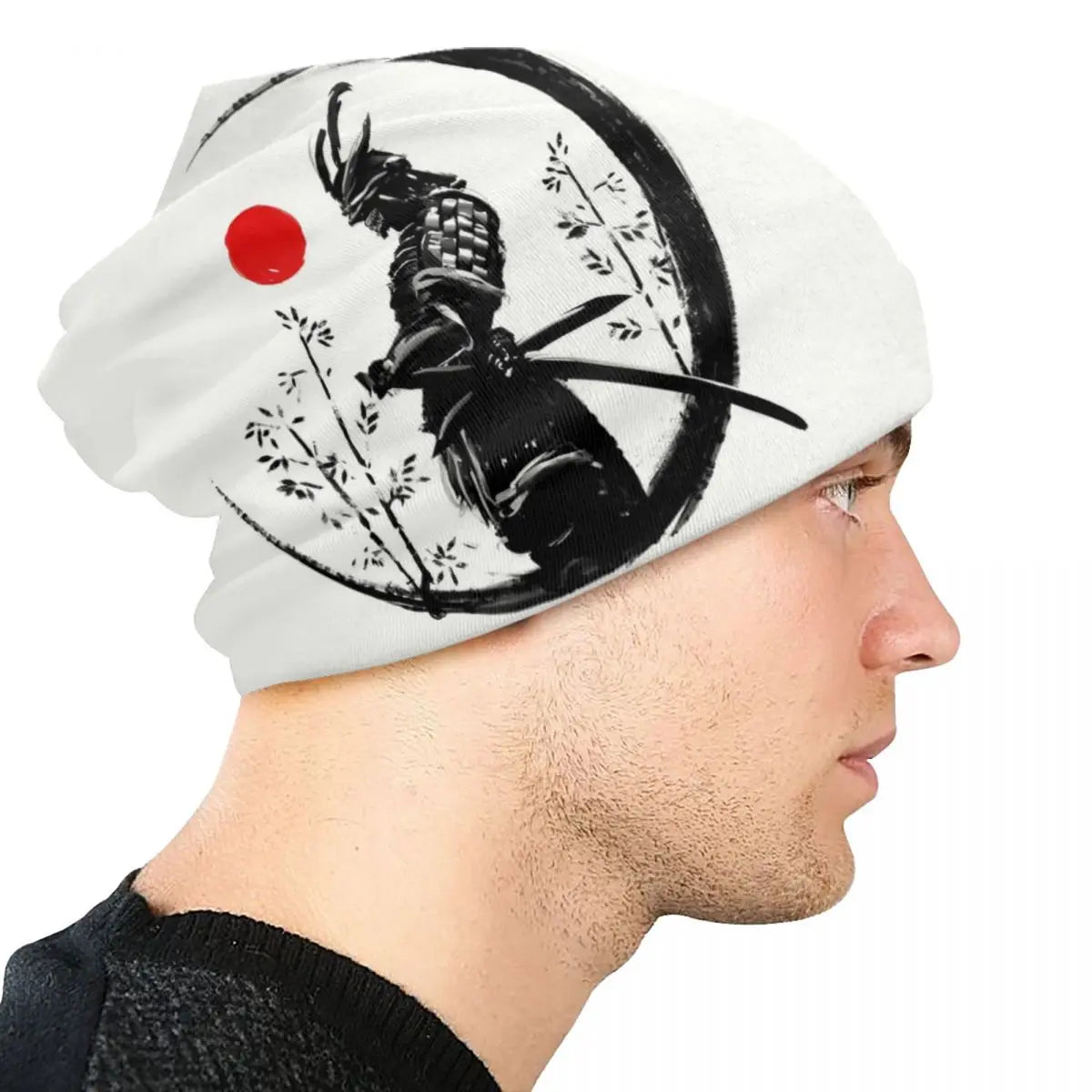 Japanese Samurai Knit Beanie Hat | Hip Hop Unisex Skullies