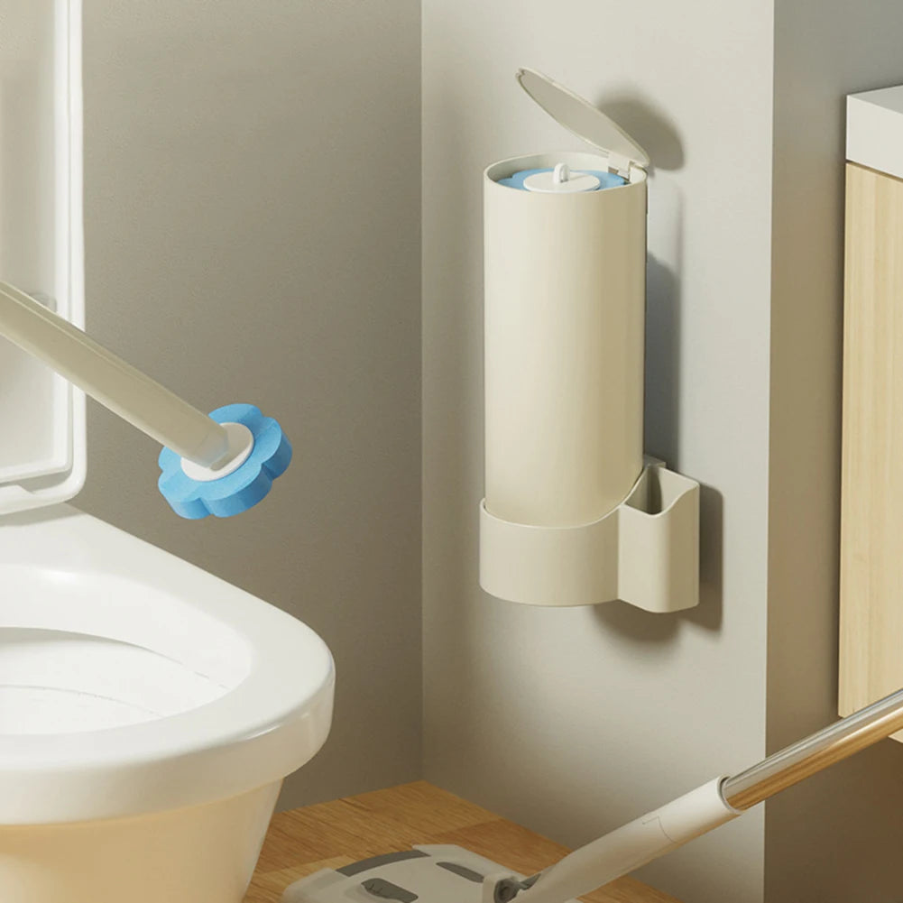 Disposable Toilet Brush Kits With 6 Toilet Brush Refills Convenient Contact-Free Toilet Brush For Home Hotel Cleaning Products Peaceful Pleasures Health and Wellness