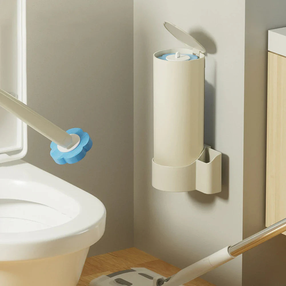 Disposable Toilet Brush Kit with 6 Refills | Contact-Free