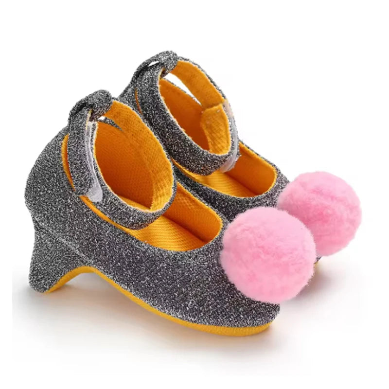Spring and Autumn Girl Baby Anti slip Children's Shoes Girl Baby Beautiful Bow High Heels Girl Baby High Heels Peaceful Pleasures Health and Wellness