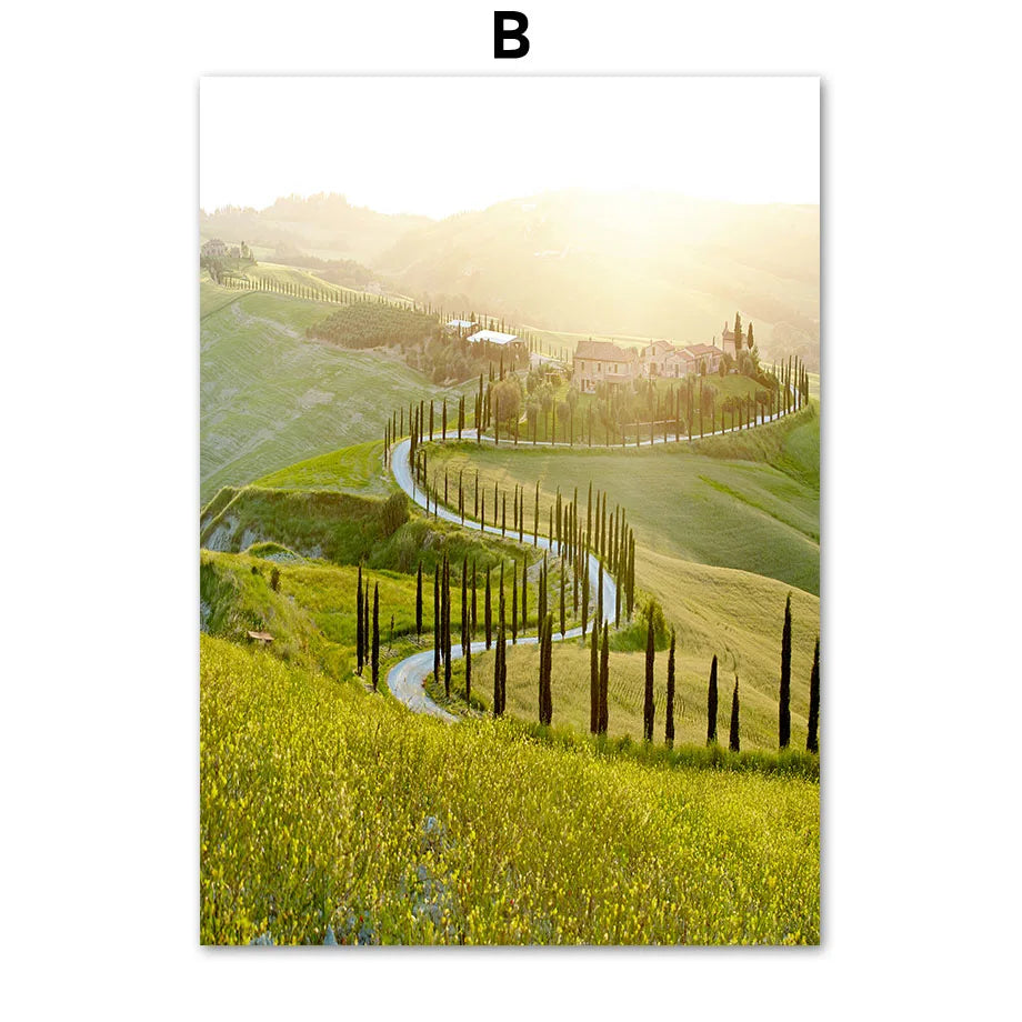 Spring Floral Frameless Canvas Print | Modern Wall Art Poster Canvas Wall Art Print Peaceful Pleasures Health and Wellness B 50x70cm Unframed