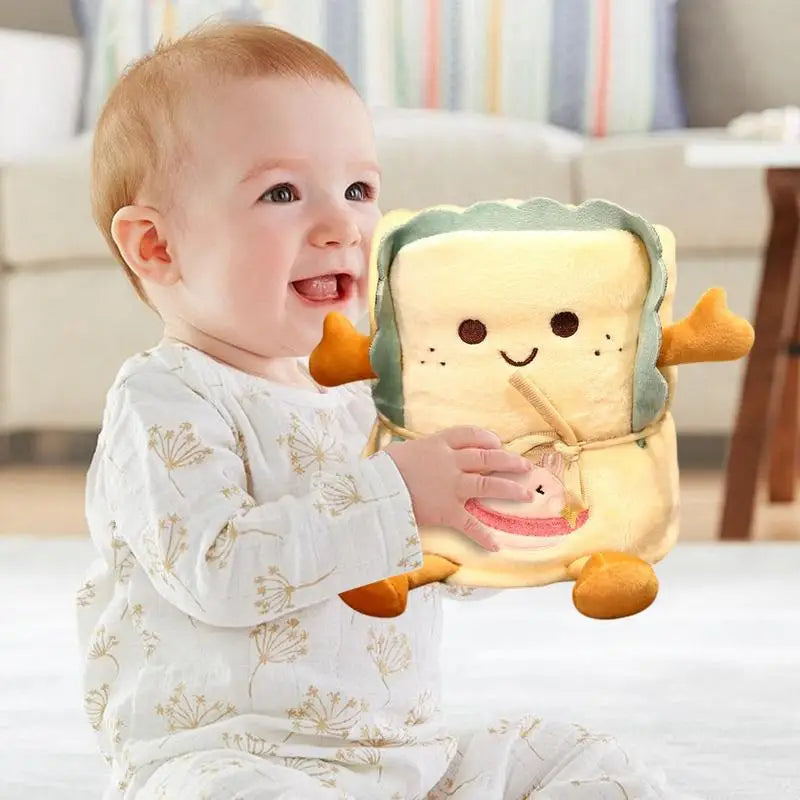 2-in-1 Cartoon Plush Pillow Blanket | Soft Kids Travel Throw