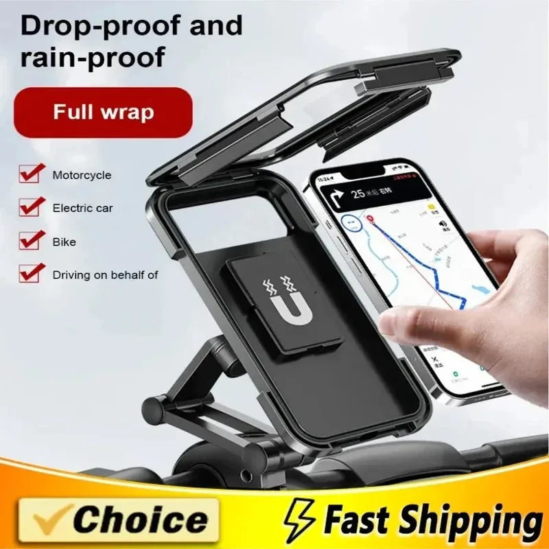360° Waterproof Bike Phone Mount | IPX7 Handlebar Holder