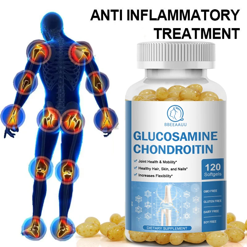 Glucosamine Chondroitin & Vitamin D Capsules – 120ct Peaceful Pleasures Health and Wellness