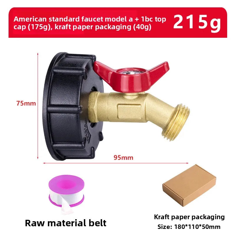 IBC Tote Tank Adapter | Male Thread Drain Hose Connector Valve