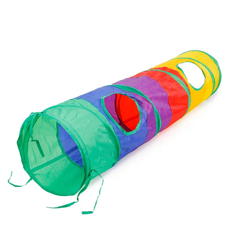 Cat Tunnel Tube Kitty Bored Pet Toys Peek Hole Toy