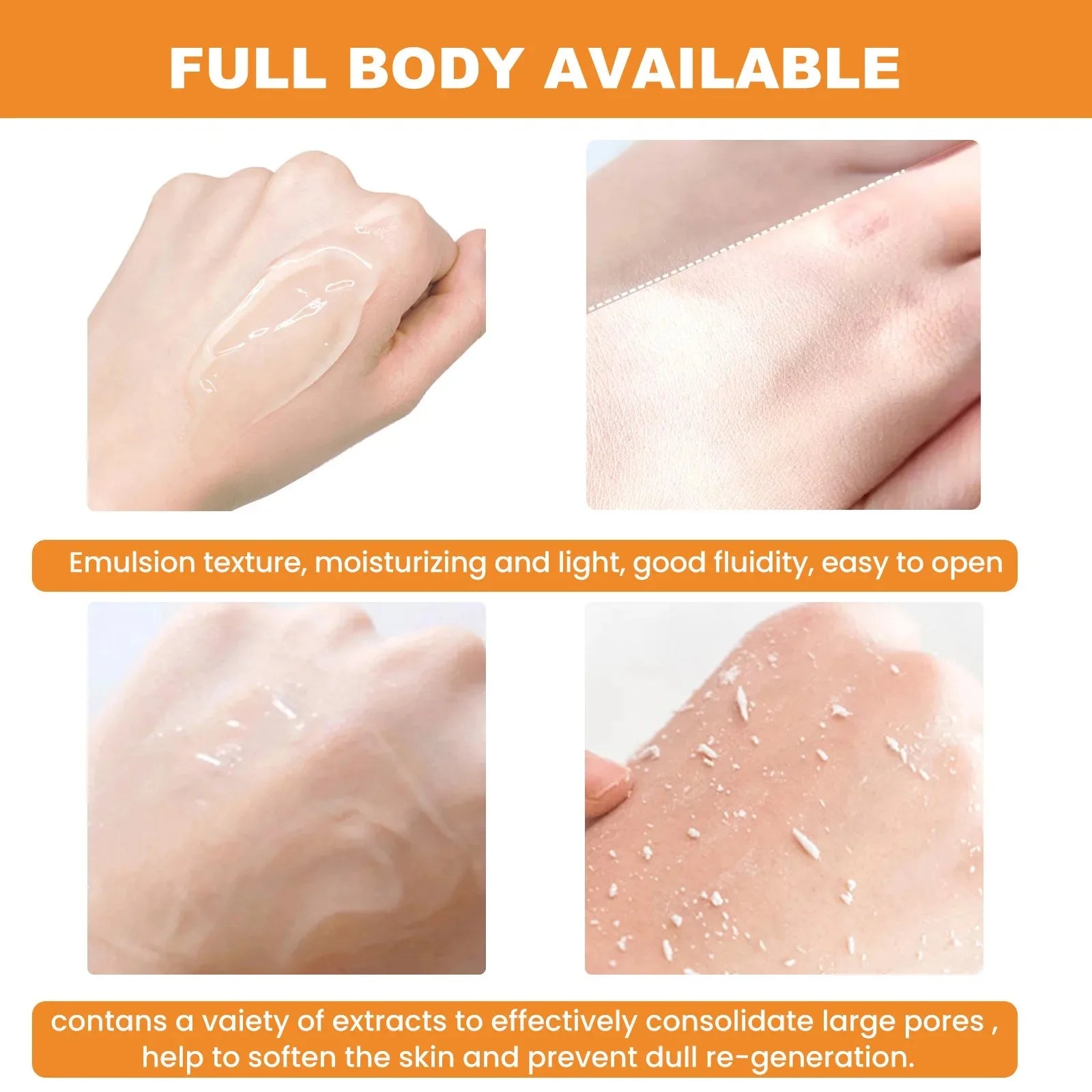 Exfoliating Orange Gel Dead Spot Remover Brighten Peeling 50g Gentle Repair Scrub Whiten Moisturizer Gentle Korean Skin Care Peaceful Pleasures Health and Wellness