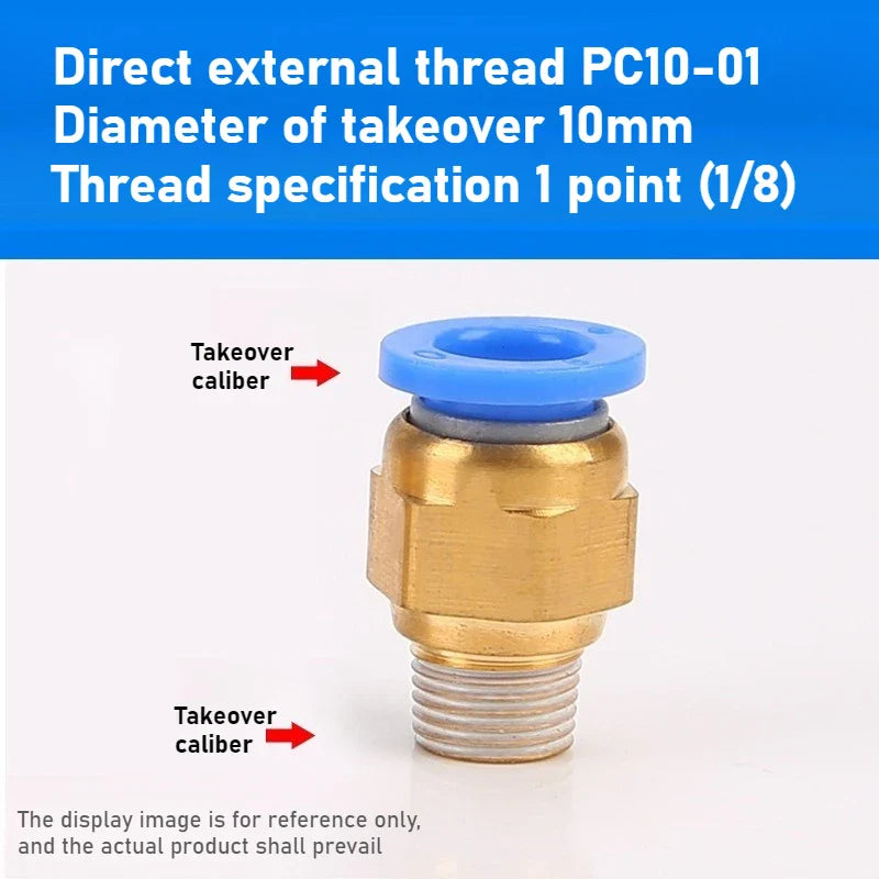 Copper Pneumatic Push-In Fitting | Quick-Connect Air Connector