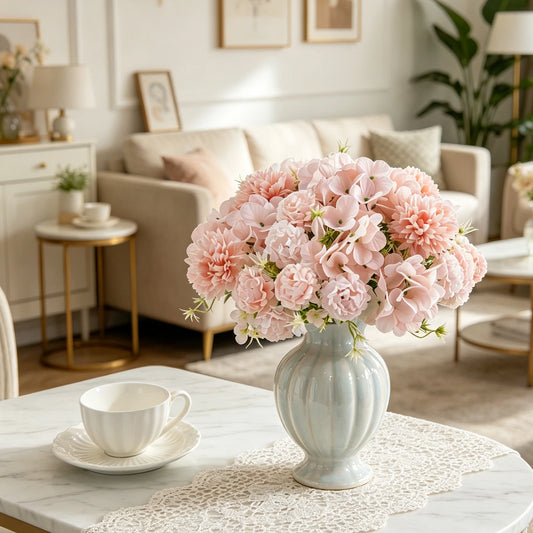 Silk Ball Chrysanthemum Artificial Flowers – Wedding & Home Décor Artificial Silk Flowers Peaceful Pleasures Health and Wellness