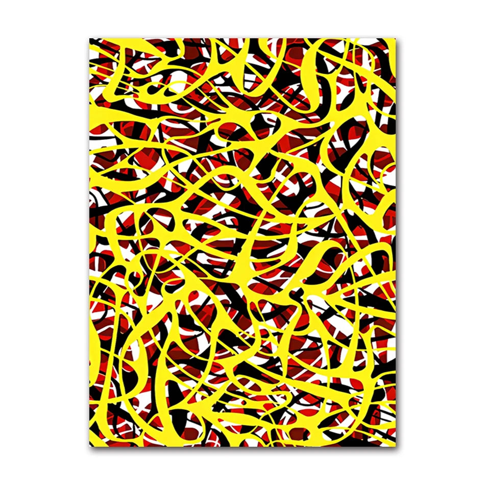 Classic Abstract Art Poster, Colorful Line Image Printing Canvas Art Painting, Used for Home Room Decoration Poster, Frameless Peaceful Pleasures Health and Wellness 82139-11 40x60cm Unframed