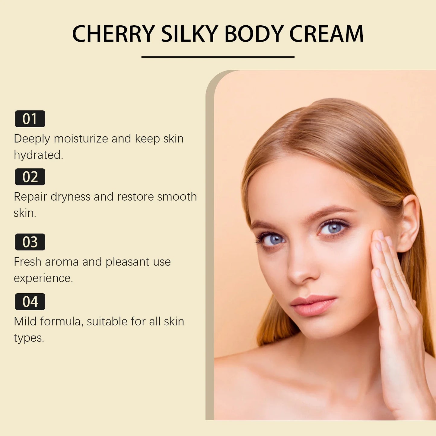WOODSLEEP Cherry Body Cream – Brightening Moisturizer 120g