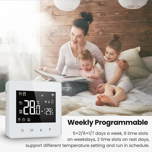 Tuya WiFi Smart Thermostat Battery Powered for Gas Water Boiler Temperature Controller Compatible with Alexa Google Home Peaceful Pleasures Health and Wellness
