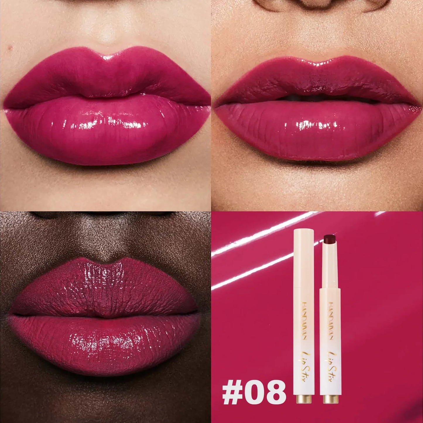 Handaiyan Press-On Jelly Mirror Lip Gloss – Long-Lasting Tint
