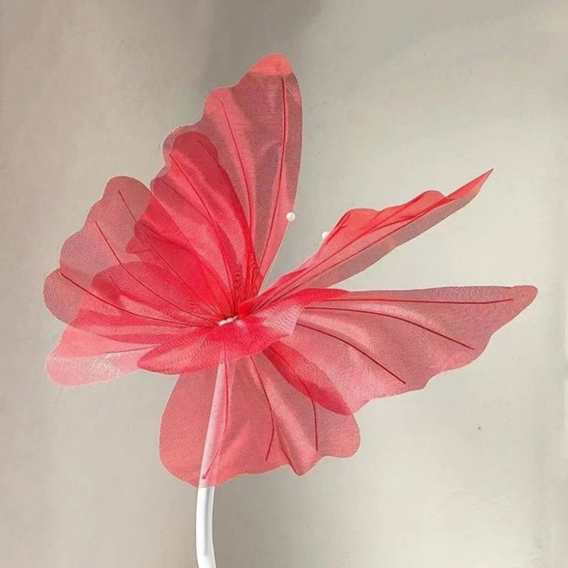 Bendable 5M Styling Tube & 3D Butterfly Wedding Party Decor Party Decoration Prop Peaceful Pleasures Health and Wellness Red
