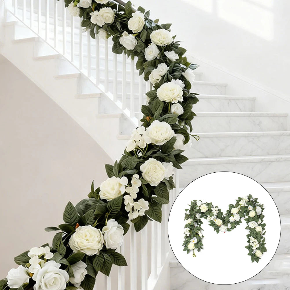 Artificial Flower Vine Archway Wedding Outdoor Decor Rose Vines Green