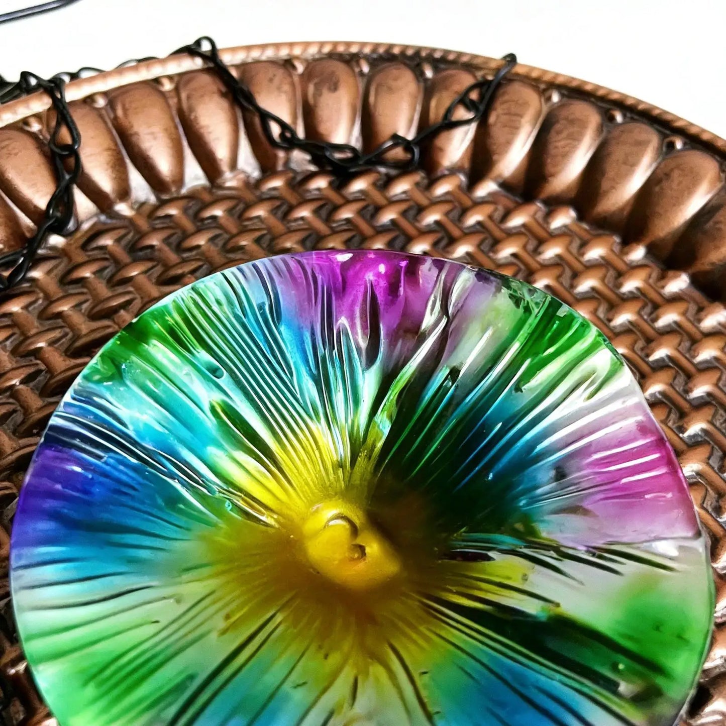 Decorative Metal Bird Bath Water Bowl for Garden & Patio