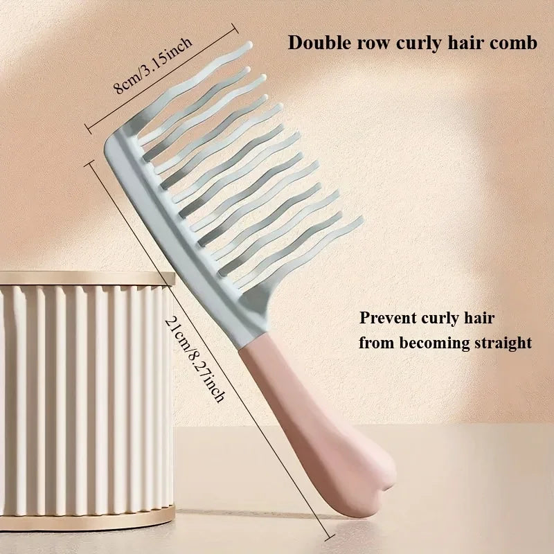 Dual Wide-Tooth Comb for Curly, Long & Voluminous Hair Wide-Tooth Hair Comb Peaceful Pleasures Health and Wellness