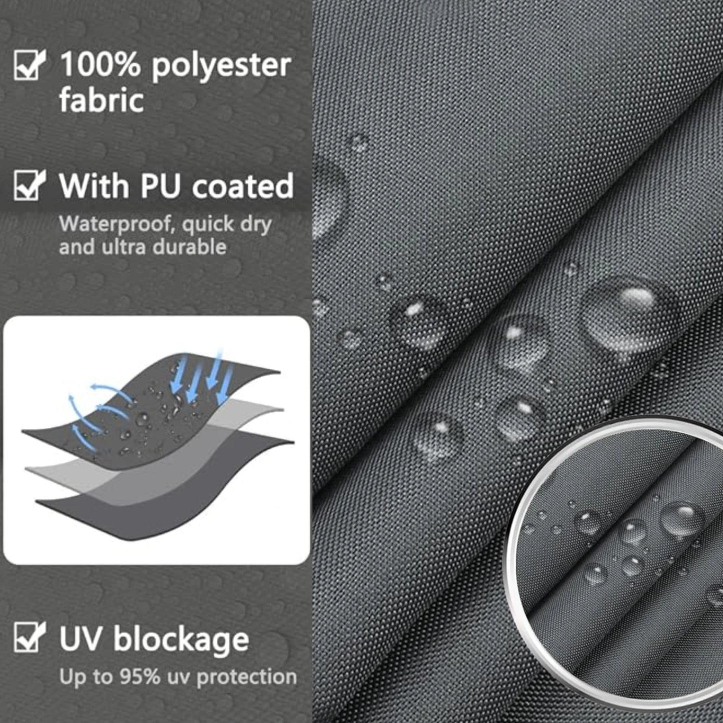 Triangle Sun Shade Sail – 98% UV Block Waterproof Canopy