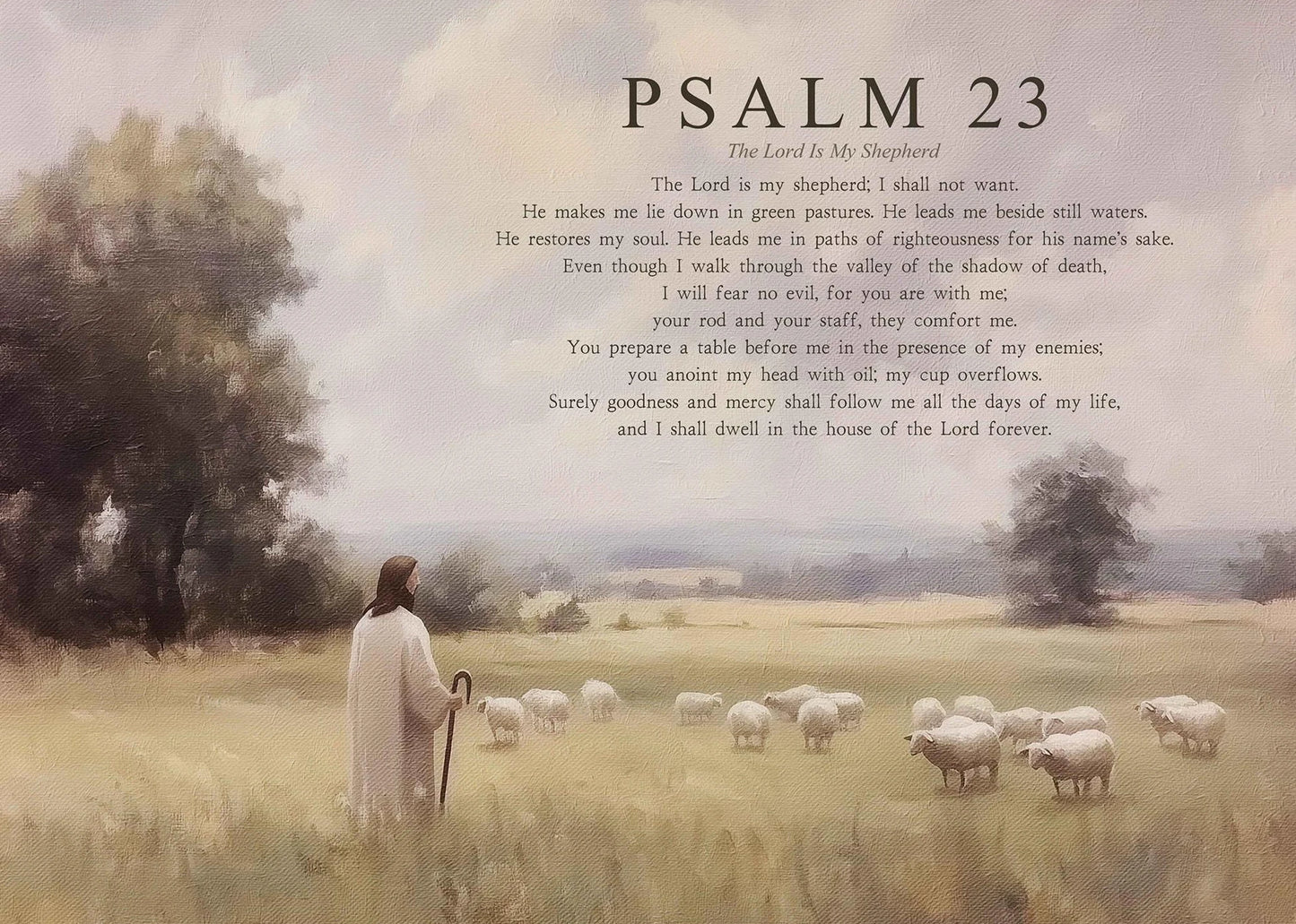 Bible Verse Floral Canvas Wall Art | Christian Scripture Poster