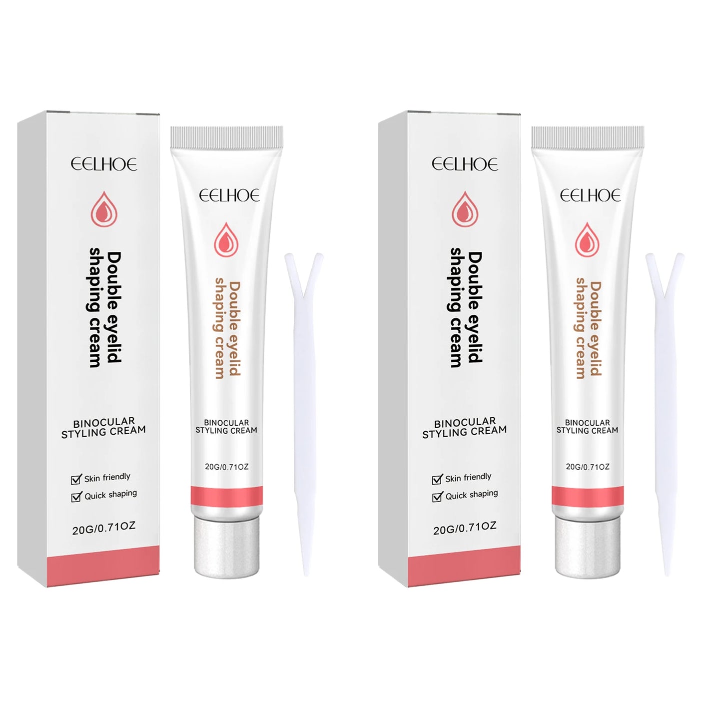 Binocular Styling Cream Quickly Outline Charming Big Eyes Create Perfect Double Eyelid Lightweight Texture Eyelid Setting Cream Peaceful Pleasures Health and Wellness 2 x 20g Boxed
