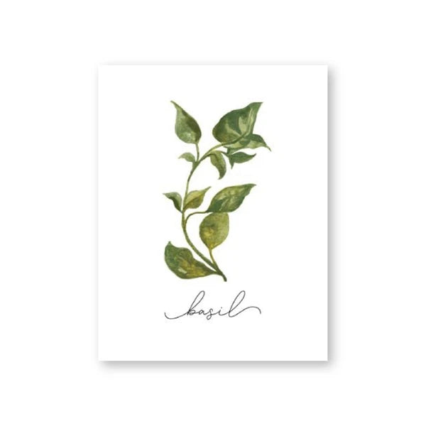 Herb Watercolor Canvas Wall Art | Kitchen Décor Print