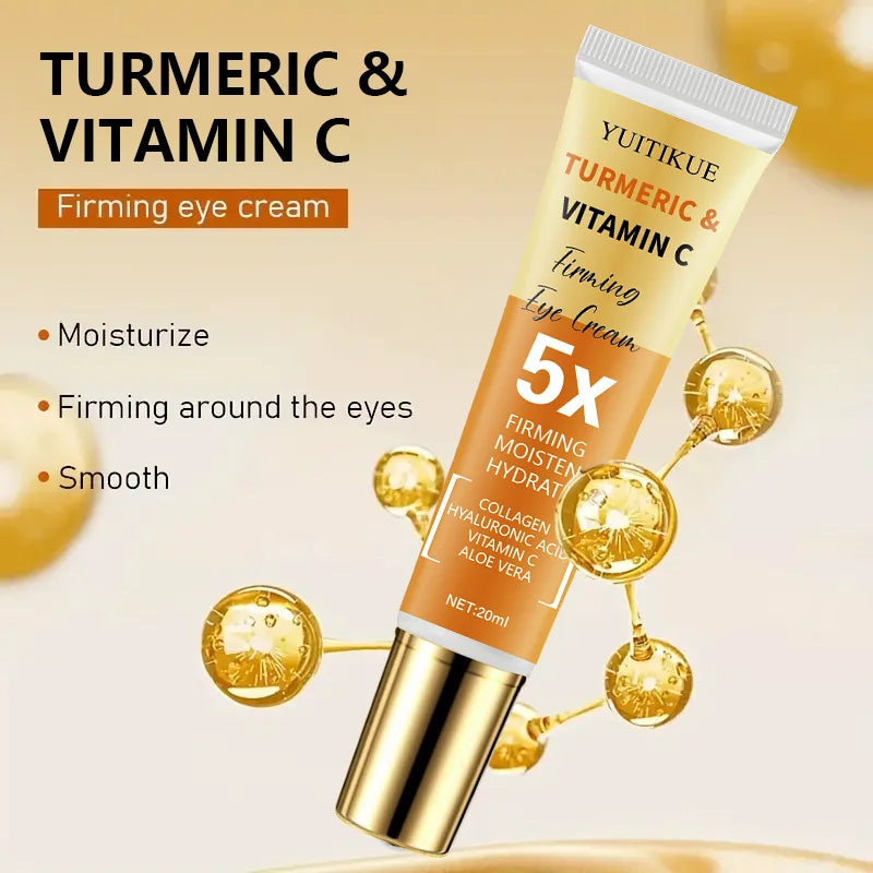 Turmeric Vitamin C Eye Cream – Dark Circles, Firming & Hydration Eye Cream Peaceful Pleasures Health and Wellness