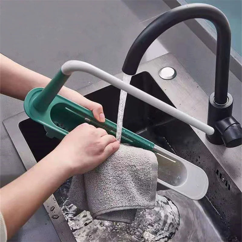 Expandable Sink Caddy Drain Basket | Sponge & Soap Organizer