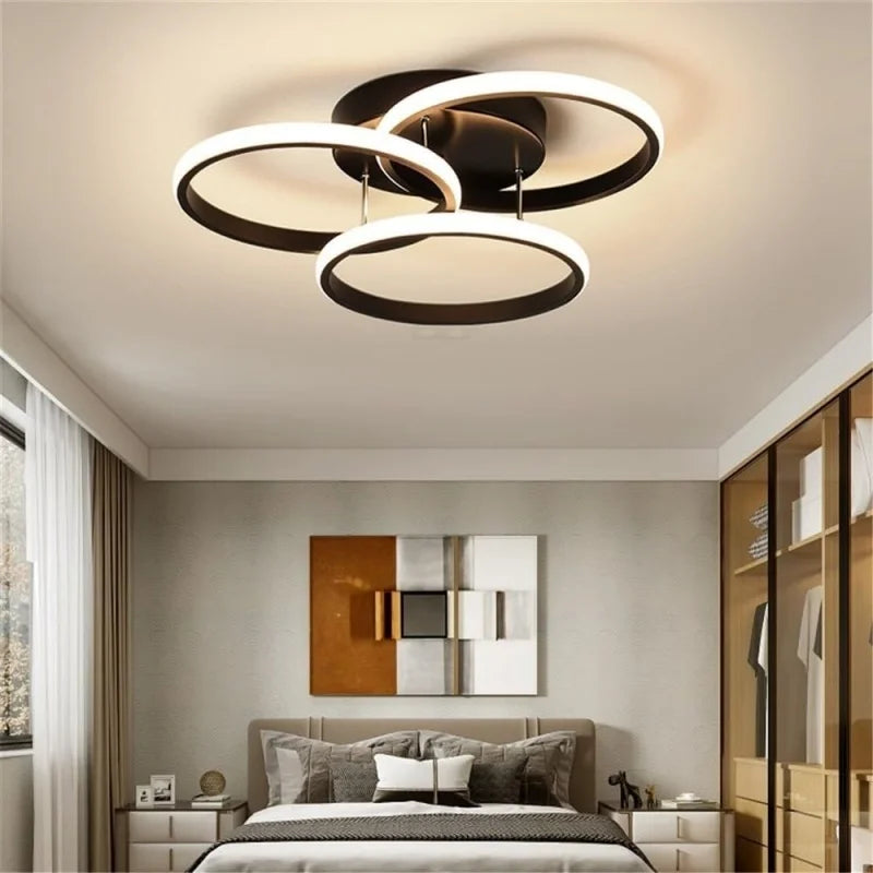 RUNTOIN Modern LED Circle Ceiling Light | 3000K–6500K 3-Color