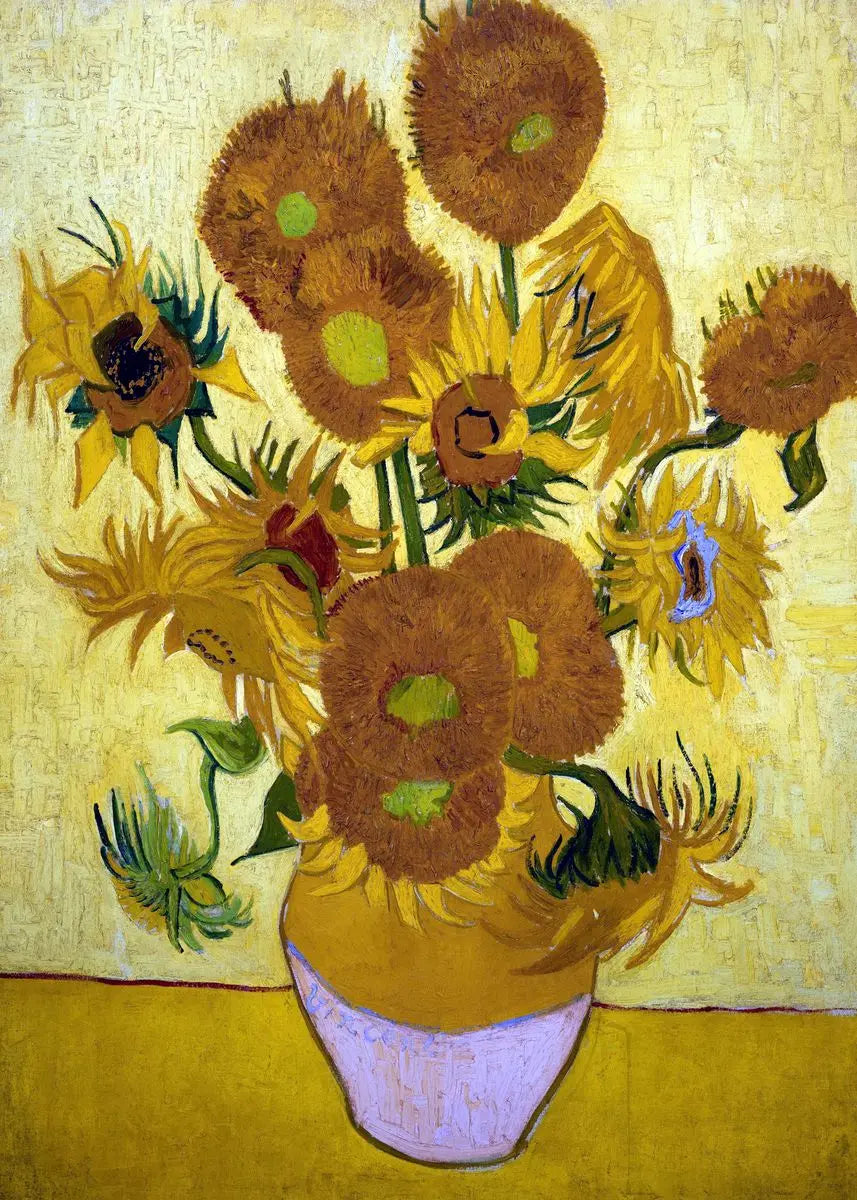 Van Gogh Sunflowers Canvas Print | Unframed Wall Art Poster Canvas Wall Art Print Peaceful Pleasures Health and Wellness