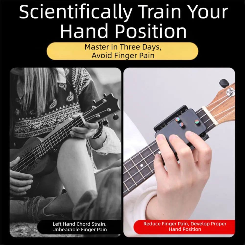 Ukuleles Chord Trainers With 7 Chords Portable One-Touch Chords Presser Professional Beginner Practice Tools Assistant Device Peaceful Pleasures Health and Wellness
