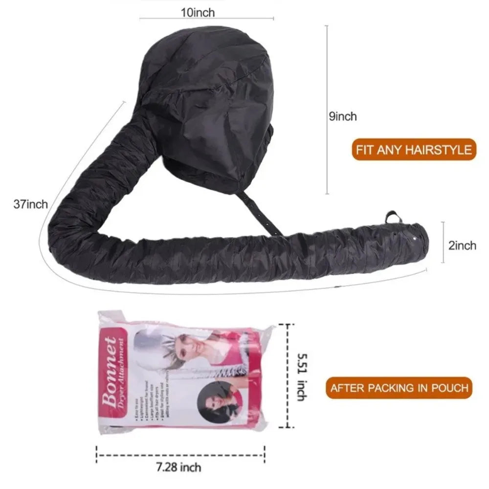 Hooded Hair Dryer Bonnet – Natural Hair Deep Conditioning Travel