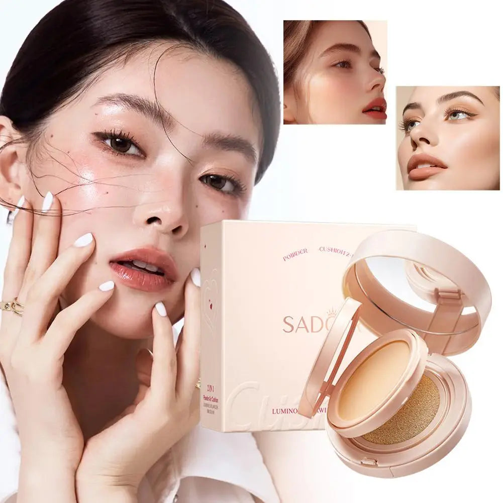2-In-1 Matte Silky Moisturizing Foundation 24h Long Lasting Oil-control Air Cushion BB Cream Cushion Foundation Peaceful Pleasures Health and Wellness