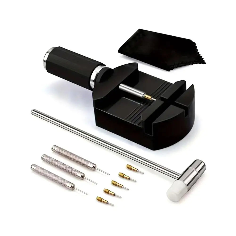 1 Set Watch Link Removal Tool Watch Strap Chain Pin Remover Wristwatch Strap Repair Resizing Tool for Adjustment Replacement Peaceful Pleasures Health and Wellness Black