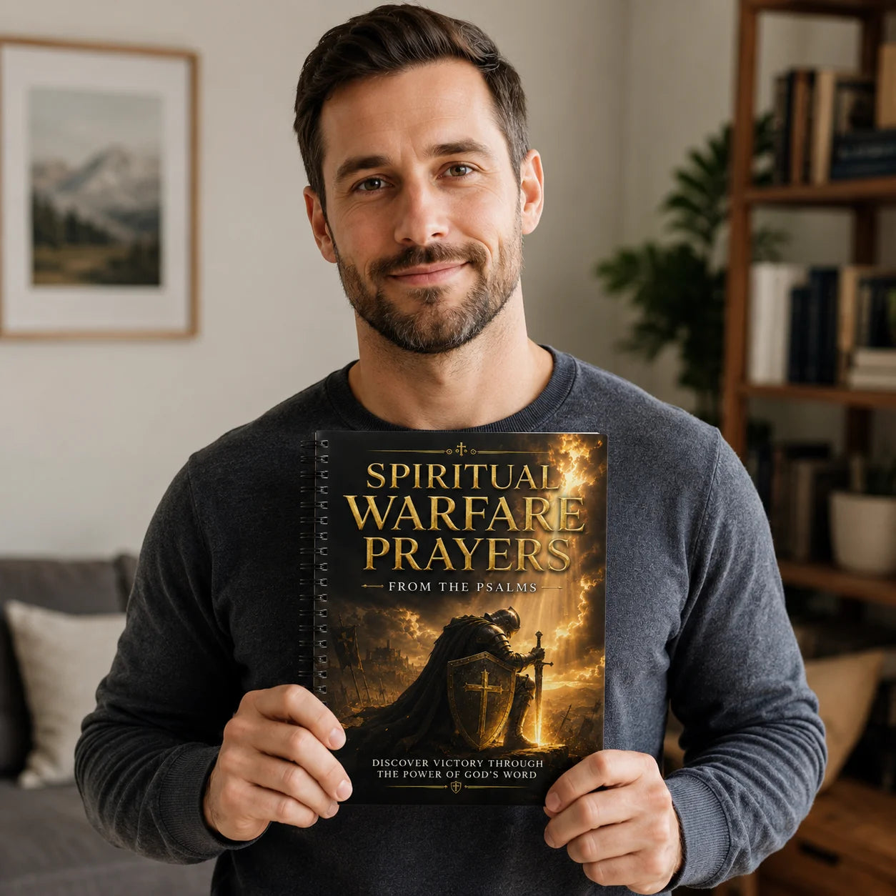 Spiritual Warfare Prayers A5 Spiral Guide Psalms Devotional Notebook