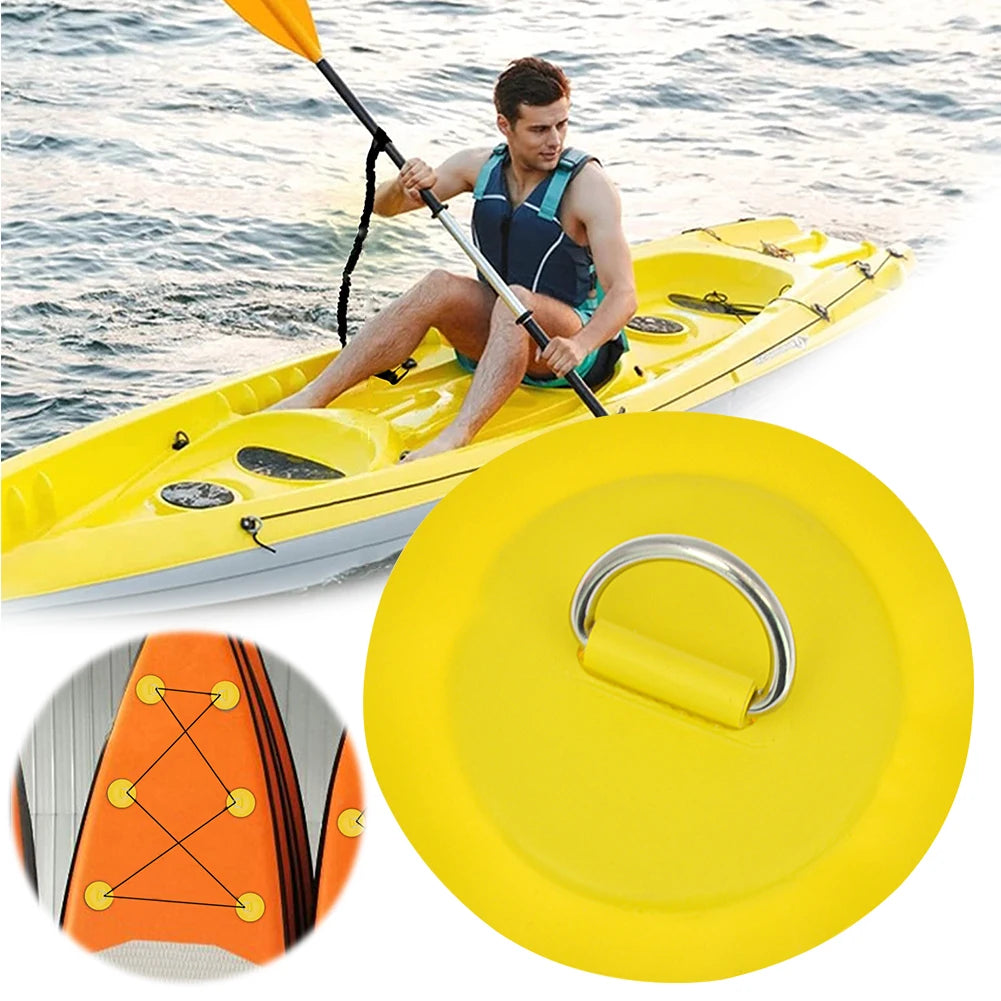 Inflatable Boat D-Ring Patch Stainless Steel PVC Pad Buckle For Kayak Raft Canoe Paddle Board SUP Surfboard Replacement Part Peaceful Pleasures Health and Wellness