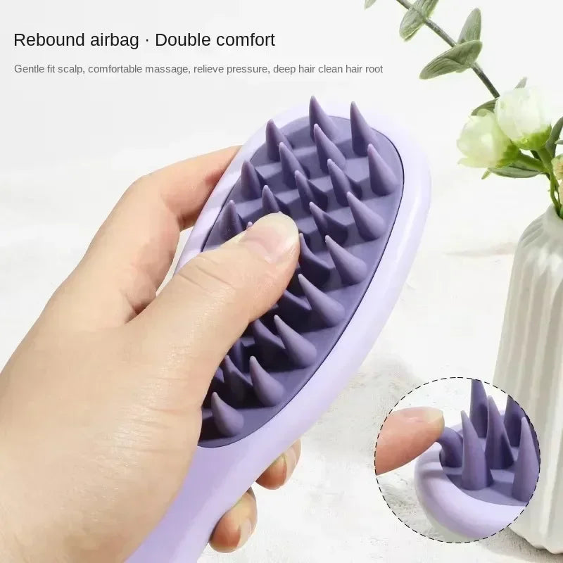 Two-Sided Silicone Scalp Massage Brush & Body Scrubber Scalp Massage Brush Peaceful Pleasures Health and Wellness